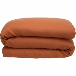 VENCE - Linge De Lit Uni En Lin Lavé - Brun Rustrel -chambre à coucher Soldes Housse de couette VENCE 27363270 F 1