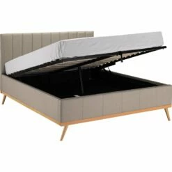 LUNA - Lit-coffre 2 Places Recouvert De Tissu - Beige 140x200cm 8 LUNA - Lit-coffre 2 Places Recouvert De Tissu - Beige 140x200cm -chambre à coucher Soldes LIT COFFRE LUNA 27368480 B 2