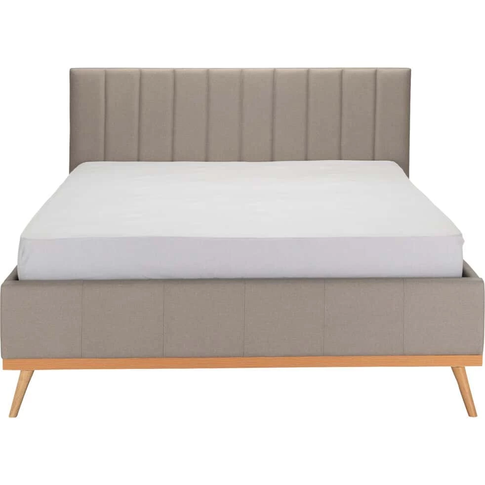LUNA - Lit-coffre 2 Places Recouvert De Tissu - Beige 140x200cm 3 LUNA - Lit-coffre 2 Places Recouvert De Tissu - Beige 140x200cm