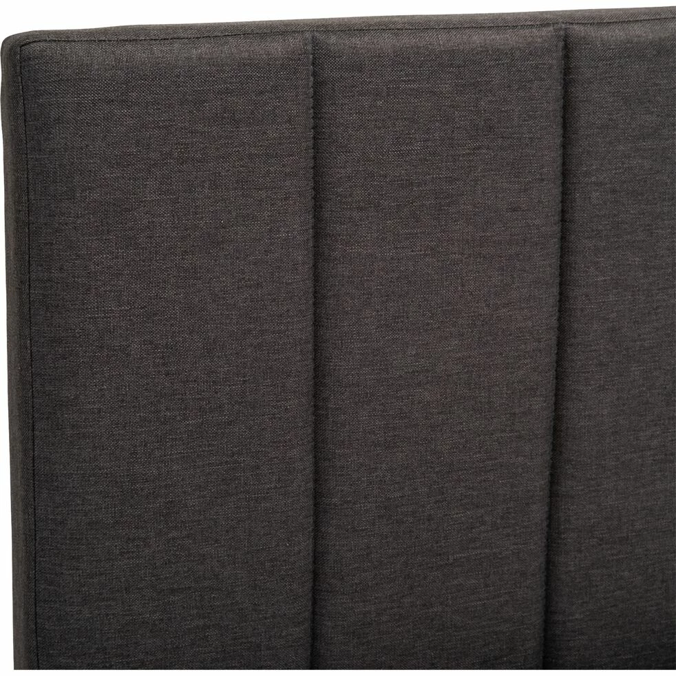 LUNA - Lit 2 Places Recouvert De Tissu - Gris 160x200cm 6 LUNA - Lit 2 Places Recouvert De Tissu - Gris 160x200cm – Image 4