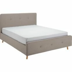 THAU - Lit 2 Places En Tissu Capitonné 160x200cm - Gris 8 THAU - Lit 2 Places En Tissu Capitonné 160x200cm - Gris -chambre à coucher Soldes LIT THAU 27144596 B 1