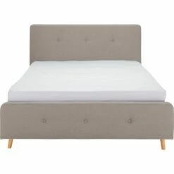 THAU - Lit 2 Places En Tissu Capitonné 160x200cm - Gris 7 THAU - Lit 2 Places En Tissu Capitonné 160x200cm - Gris -chambre à coucher Soldes LIT THAU 27144596 F 1