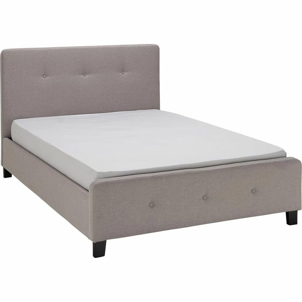 THAU - Lit-coffre 2 Places En Tissu - Gris 140x200cm 4 THAU - Lit-coffre 2 Places En Tissu - Gris 140x200cm – Image 2