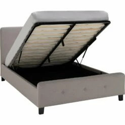 THAU - Lit-coffre 2 Places En Tissu - Gris 140x200cm 10 THAU - Lit-coffre 2 Places En Tissu - Gris 140x200cm -chambre à coucher Soldes LIT THAU 27144633 B 2