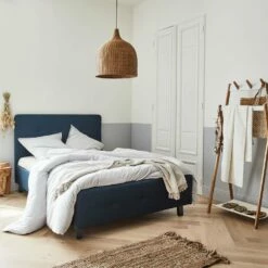 THAU - Lit-coffre 2 Places En Tissu - Bleu Figuerolles 140x200cm 11 THAU - Lit-coffre 2 Places En Tissu - Bleu Figuerolles 140x200cm -chambre à coucher Soldes LIT THAU 27144657 A 1