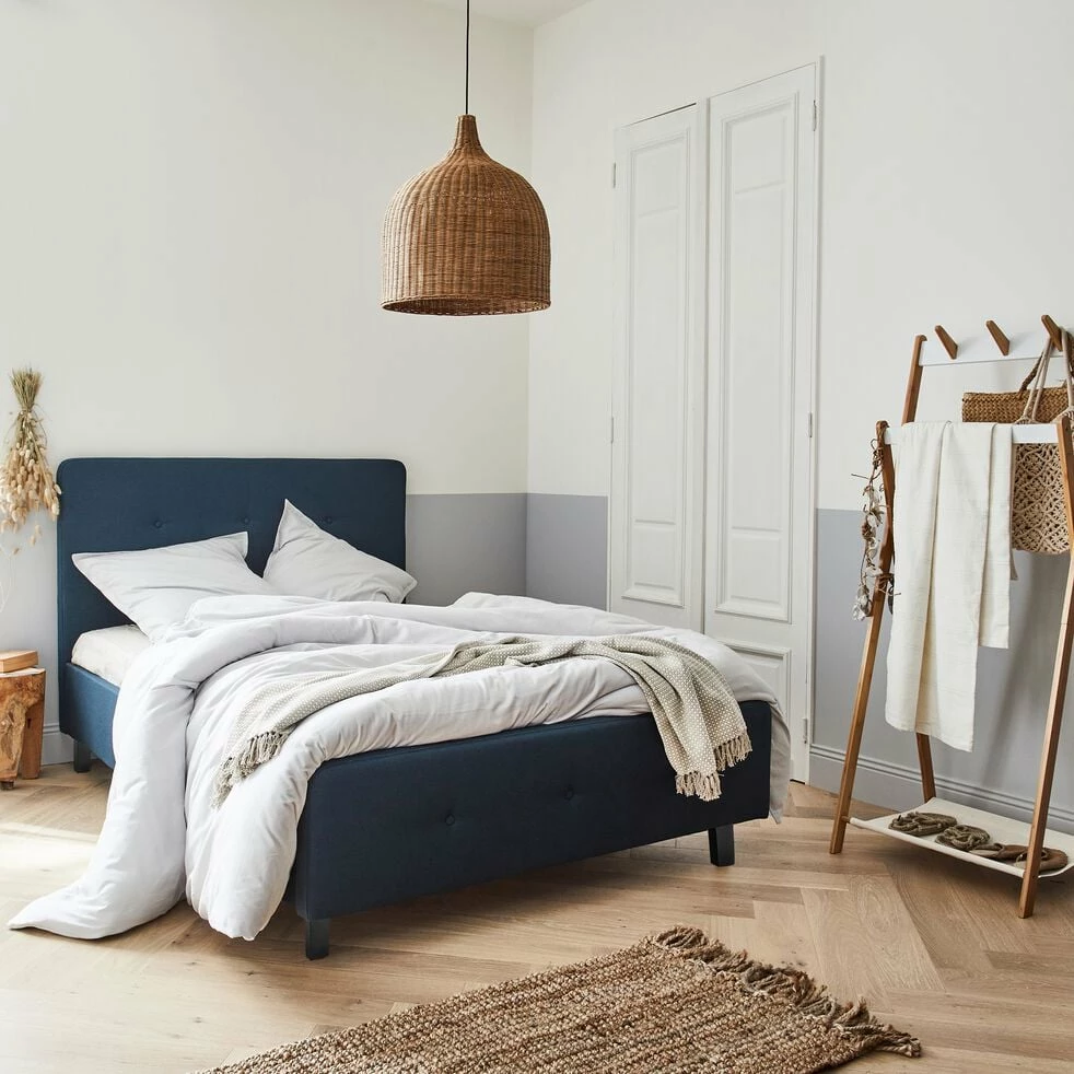 THAU - Lit-coffre 2 Places En Tissu - Bleu Figuerolles 140x200cm 7 THAU - Lit-coffre 2 Places En Tissu - Bleu Figuerolles 140x200cm – Image 5