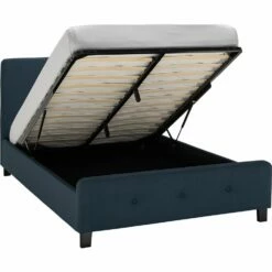 THAU - Lit-coffre 2 Places En Tissu - Bleu Figuerolles 140x200cm 9 THAU - Lit-coffre 2 Places En Tissu - Bleu Figuerolles 140x200cm -chambre à coucher Soldes LIT THAU 27144657 B 2