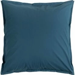 FLORE - Lot De 2 Taies D'oreiller En Percale De Coton - Bleu Figuerolles 65x65cm