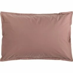 FLORE - Lot De 2 Taies D'oreiller En Percale De Coton - Brun Rhassoul 50x70cm