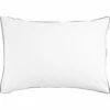 EZIO - Lot De 2 Taies D'oreiller En Percale De Coton Liseré Tressé Gris Calabrun - Blanc 50x70cm -chambre à coucher Soldes LOT DE 2 TAIES EZIO 27446485 F 1