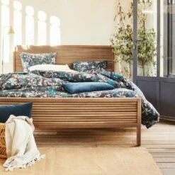 CRUZ - Lit 2 Places Avec Tête De Lit - Bois Foncé 140x200 Cm 11 CRUZ - Lit 2 Places Avec Tête De Lit - Bois Foncé 140x200 Cm -chambre à coucher Soldes Lit 140x200cm CRUZ 26803081 A 1