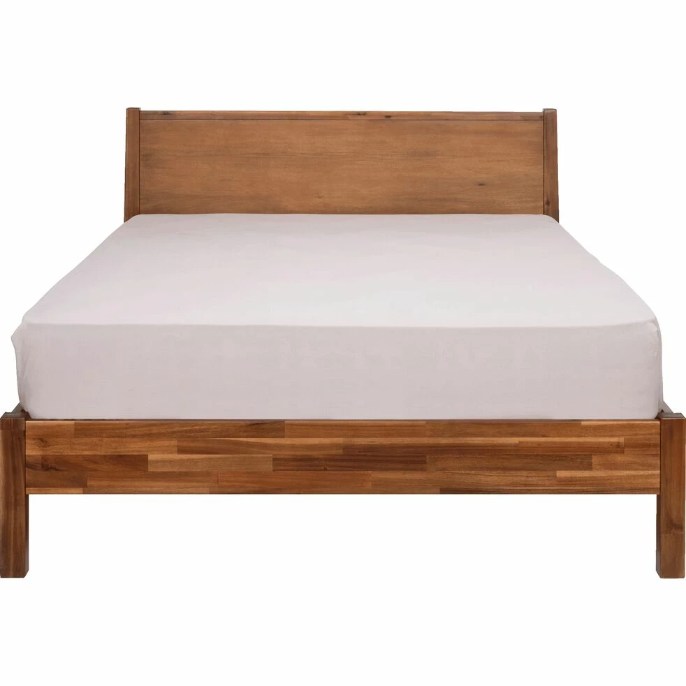 THAO - Lit 2 Places Avec Tête De Lit En Acacia Massif - 160x200cm 4 THAO - Lit 2 Places Avec Tête De Lit En Acacia Massif - 160x200cm – Image 2