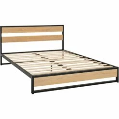 DALUIS - Lit 1 Place 120x200cm Avec Tête De Lit En Peuplier Et En Métal - Bois Clair 8 DALUIS - Lit 1 Place 120x200cm Avec Tête De Lit En Peuplier Et En Métal - Bois Clair -chambre à coucher Soldes Lit DALUIS 27564929 B 3