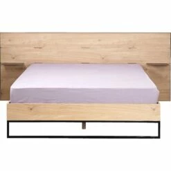 GASPARD - Lit 2 Places Bois Et Métal Noir Avec Tête De Lit/chevet - 160x200cm 8 GASPARD - Lit 2 Places Bois Et Métal Noir Avec Tête De Lit/chevet - 160x200cm -chambre à coucher Soldes Lit GASPARD 26823089 B 1