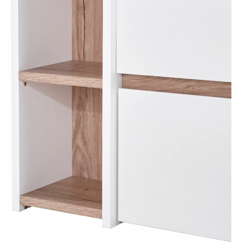 NESTOR - Lit 2 Places Avec Tête De Lit En Bois 160x200cm - Blanc 6 NESTOR - Lit 2 Places Avec Tête De Lit En Bois 160x200cm - Blanc – Image 4