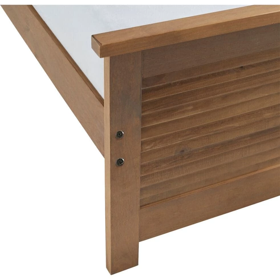 OLIVE - Lit 2 Places Avec Tête De Lit En Pin Massif 160x200cm - Bois Foncé 6 OLIVE - Lit 2 Places Avec Tête De Lit En Pin Massif 160x200cm - Bois Foncé – Image 4