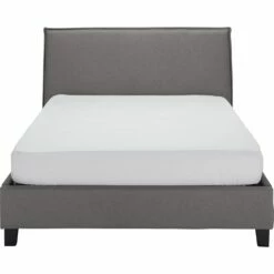 XANDRE - Lit 2 Places En Bois Et Tissu - 140x200cm -chambre à coucher Soldes Lit XANDRE 27225486 F 1