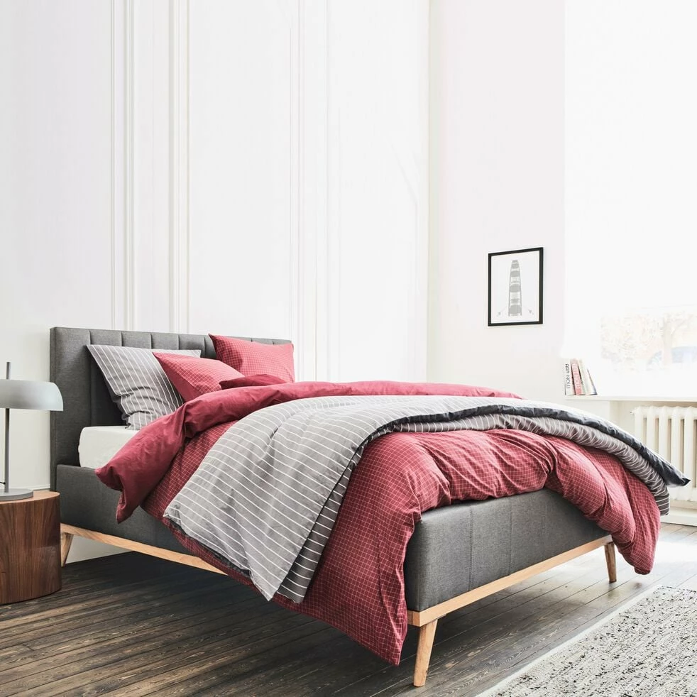 LUNA - Lit-coffre 2 Places Recouvert De Tissu - Gris 140x200cm 8 LUNA - Lit-coffre 2 Places Recouvert De Tissu - Gris 140x200cm – Image 6