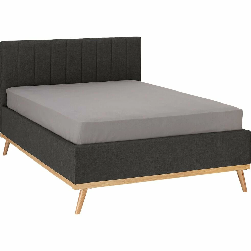 LUNA - Lit-coffre 2 Places Recouvert De Tissu - Gris 140x200cm 4 LUNA - Lit-coffre 2 Places Recouvert De Tissu - Gris 140x200cm – Image 2