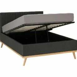 LUNA - Lit-coffre 2 Places Recouvert De Tissu - Gris 140x200cm 10 LUNA - Lit-coffre 2 Places Recouvert De Tissu - Gris 140x200cm -chambre à coucher Soldes Lit coffre 140x200cm LUNA 26769288 F 2