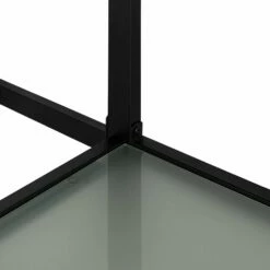 NIOLON - Lit Mezzanine 2 Places En Acier Avec Bureau En Verre - Noir 140x200cm -chambre à coucher Soldes Lit mezzanine NIOLON 26908687 Z 3