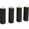 PACK - Pieds De Sommier Noirs H20 Cm - Jeu De 4 -chambre à coucher Soldes Lot 4 pieds Pack 21191749 B 1