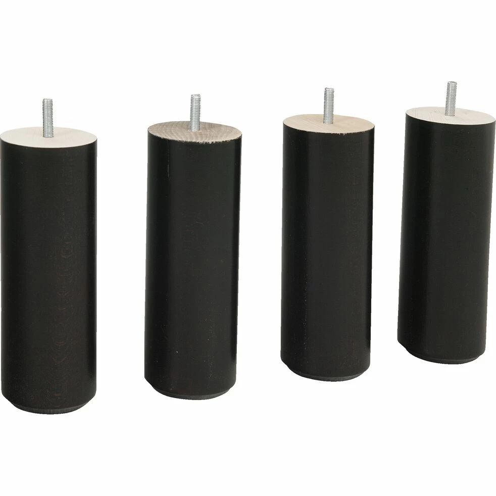 PACK - Pieds De Sommier Noirs H20 Cm - Jeu De 4 3 PACK - Pieds De Sommier Noirs H20 Cm - Jeu De 4