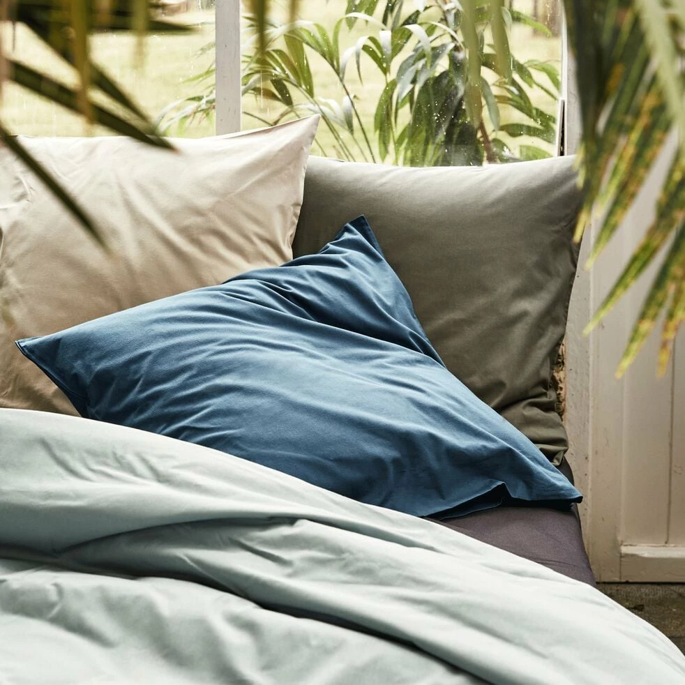 CALANQUES - Lot De 2 Taies D'oreiller En Coton - Beige Alpilles 65x65cm 4 CALANQUES - Lot De 2 Taies D'oreiller En Coton - Beige Alpilles 65x65cm – Image 2