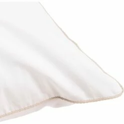 EZIO - Lot De 2 Taies D'oreiller En Percale De Coton Liseret Tressé Beige Alpilles - Blanc 50x70cm -chambre à coucher Soldes Lot de 2 taies d oreiller EZIO 27446348 Z 1