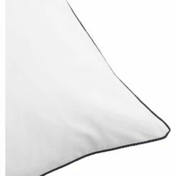 EZIO - Lot De 2 Taies D'oreiller En Percale De Coton Liseré Tressé Gris Calabrun - Blanc 50x70cm 13 EZIO - Lot De 2 Taies D'oreiller En Percale De Coton Liseré Tressé Gris Calabrun - Blanc 50x70cm -chambre à coucher Soldes Lot de 2 taies d oreiller EZIO 27446485 Z 1
