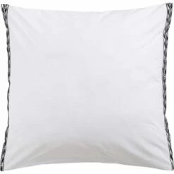 KISSOS - Lot De 2 Taies D'oreiller En Percale De Coton 65x65cm - Blanc