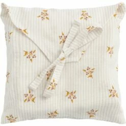 MOUCHOIR - Lot De 2 Taies D'oreiller En Lin Et Coton Motif Argan - Jaune 65x65cm -chambre à coucher Soldes Lot de 2 taies d oreiller MOUCHOIR 27448489 D 1