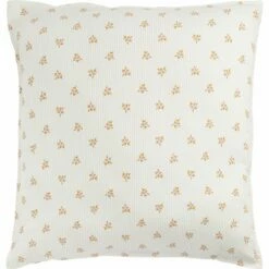 MOUCHOIR - Lot De 2 Taies D'oreiller En Lin Et Coton Motif Argan - Jaune 65x65cm