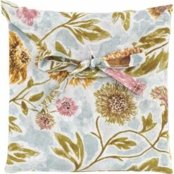 SOULEOU - Lot De 2 Taies D'oreiller En Coton Lavé à Motif Floral - Bleu 65x65cm -chambre à coucher Soldes Lot de 2 taies d oreiller SOULEOU 27462065 D 1
