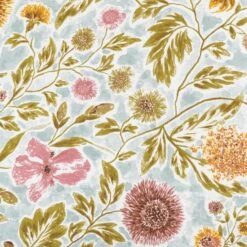 SOULEOU - Lot De 2 Taies D'oreiller En Coton Lavé à Motif Floral - Bleu 65x65cm -chambre à coucher Soldes Lot de 2 taies d oreiller SOULEOU 27462065 Z 1