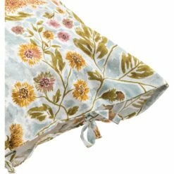 SOULEOU - Lot De 2 Taies D'oreiller En Coton Lavé à Motif Floral - Bleu 65x65cm -chambre à coucher Soldes Lot de 2 taies d oreiller SOULEOU 27462065 Z 2