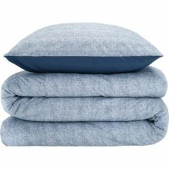 CANIS - Lot De 2 Taies Oreiller En Coton - Bleu Figuerolles 50x70cm -chambre à coucher Soldes Lot de 2 taies oreiller 50x70 CANIS 26742687 D 2