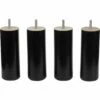 CYLINDRE - Pieds De Sommier Noirs H20 Cm - Jeu De 4 -chambre à coucher Soldes Lot de 4 pieds de sommier Cylindre 22567765 F 1
