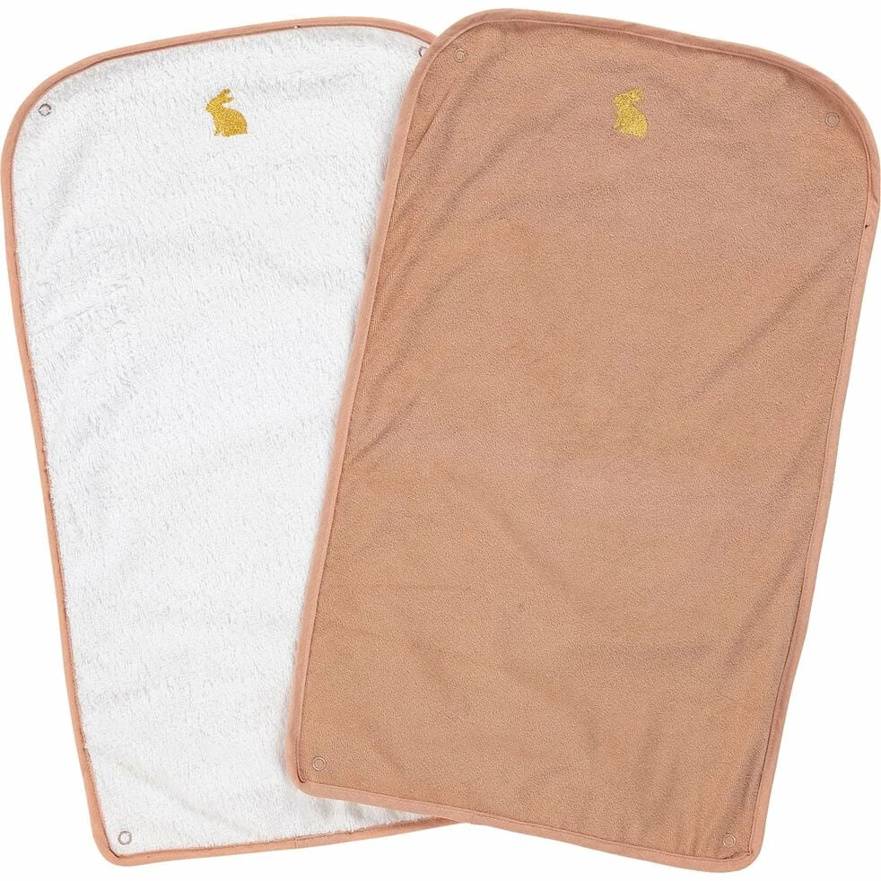 NUAGE - Matelas à Langer En Gaze De Coton Brodé - Rose Salina 5 NUAGE - Matelas à Langer En Gaze De Coton Brodé - Rose Salina – Image 3