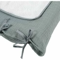 NUAGE - Matelas à Langer En Gaze De Coton Brodé - Bleu Calaluna -chambre à coucher Soldes Matelas a langer Nuage 27447215 Z 1