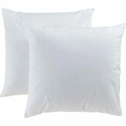GREEN - Lot De 2 Oreillers Moelleux Anti Acarien Et Anti Bactérien - Blanc 60x60cm