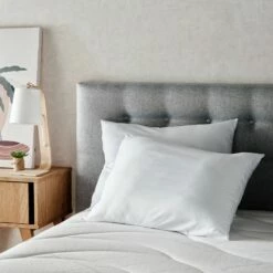 GREEN - Lot De 2 Oreillers Moelleux Antiacarien Et Antibactérien - Blanc 50x70cm -chambre à coucher Soldes OREILLER GREEN 27327937 A 1