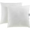 KALEA - Lot De 2 Oreillers Moelleux En Coton Bio - Blanc 65x65cm