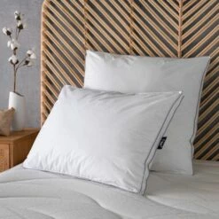 NEVEN - Oreiller Ferme En Percale De Coton - Blanc 65x65cm -chambre à coucher Soldes OREILLER NEVEN 27327944 A 1
