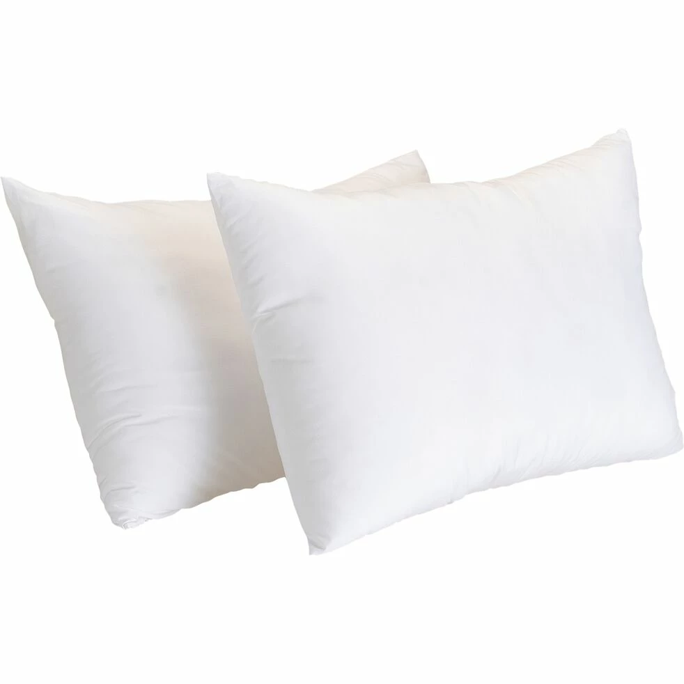 SOAN - Lot De 2 Oreillers Fermes En Percale De Coton Thermorégulant - Blanc 50x70cm 4 SOAN - Lot De 2 Oreillers Fermes En Percale De Coton Thermorégulant - Blanc 50x70cm – Image 2