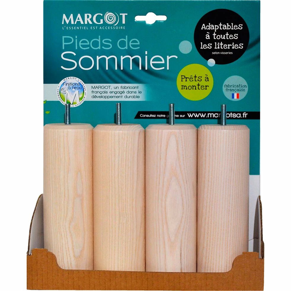 CYLINDRE - Pieds De Sommier Naturels H20 Cm - Jeu De 4 3 CYLINDRE - Pieds De Sommier Naturels H20 Cm - Jeu De 4