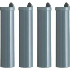 BASIK - Pieds De Sommier Cadre à Lattes Gris H22 Cm - Jeu De 4