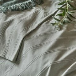 BELCODENE - Couvre-lit Tissé En Coton - Vert Olivier 230x250cm -chambre à coucher Soldes PLAID BELCODENE 26498423 A 1