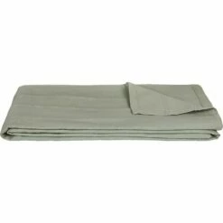 BELCODENE - Couvre-lit Tissé En Coton - Vert Olivier 230x250cm