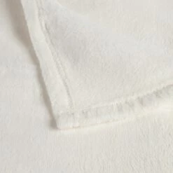 ROBIN - Couvre Lit Effet Polaire- Blanc Ventoux 180x220cm -chambre à coucher Soldes PLAID ROBIN 26467115 Z 1